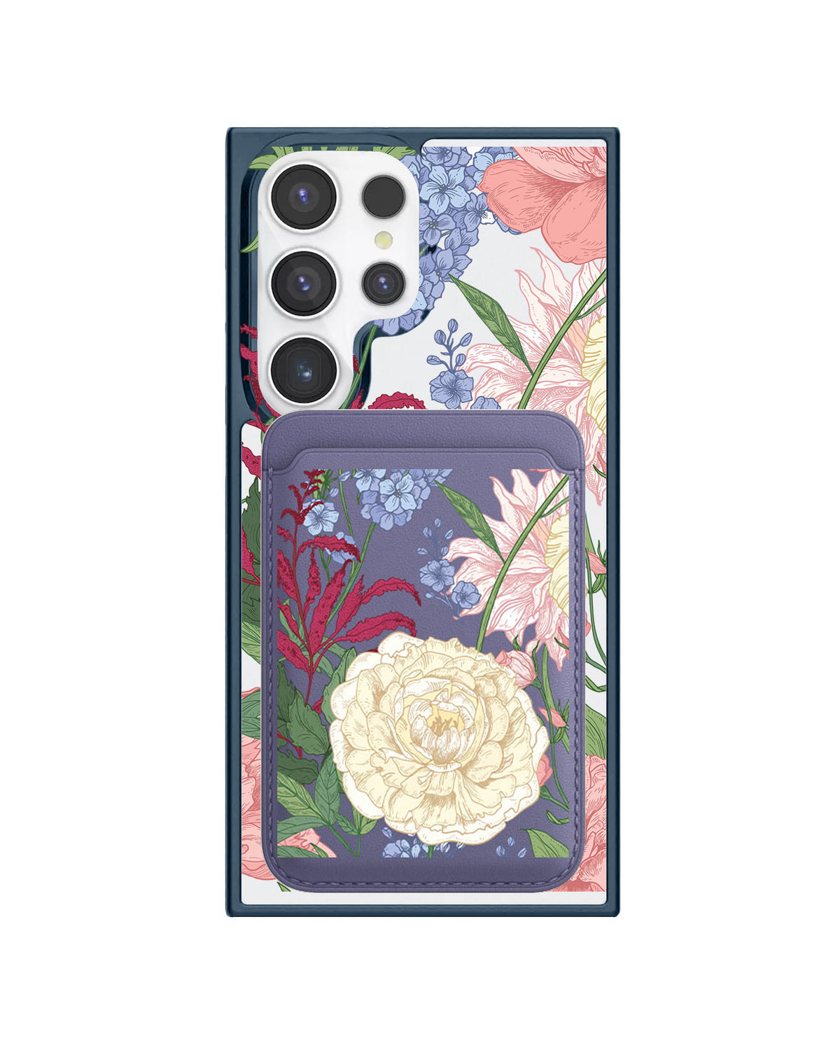 Android Magnetic Wallet Case - July Delphinium