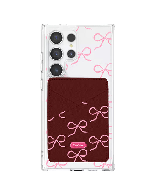 Android Phone Wallet Case - Coquette Pink Bow