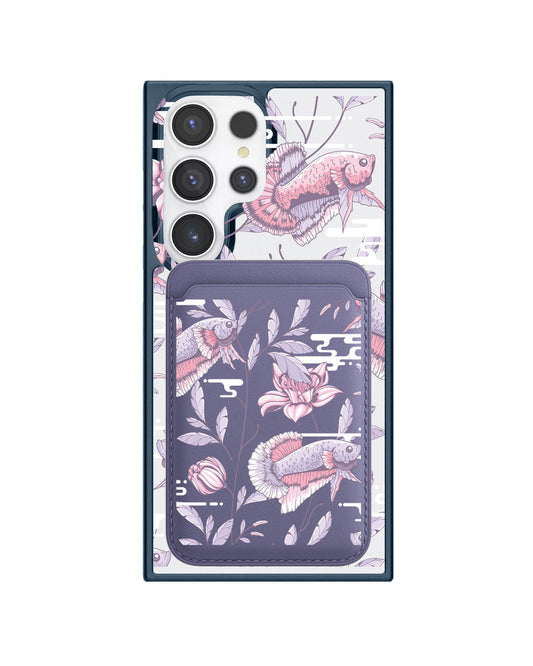 Android Magnetic Wallet Case - Fish & Floral 1.0
