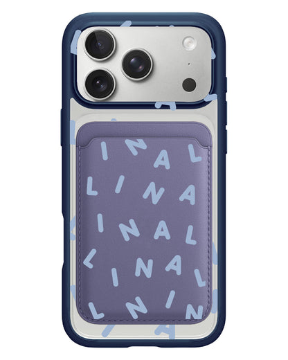 iPhone Magnetic Wallet Case - Monogram 2.0 Blue