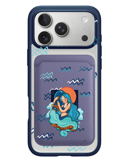 iPhone Magnetic Wallet Case - Aquarius