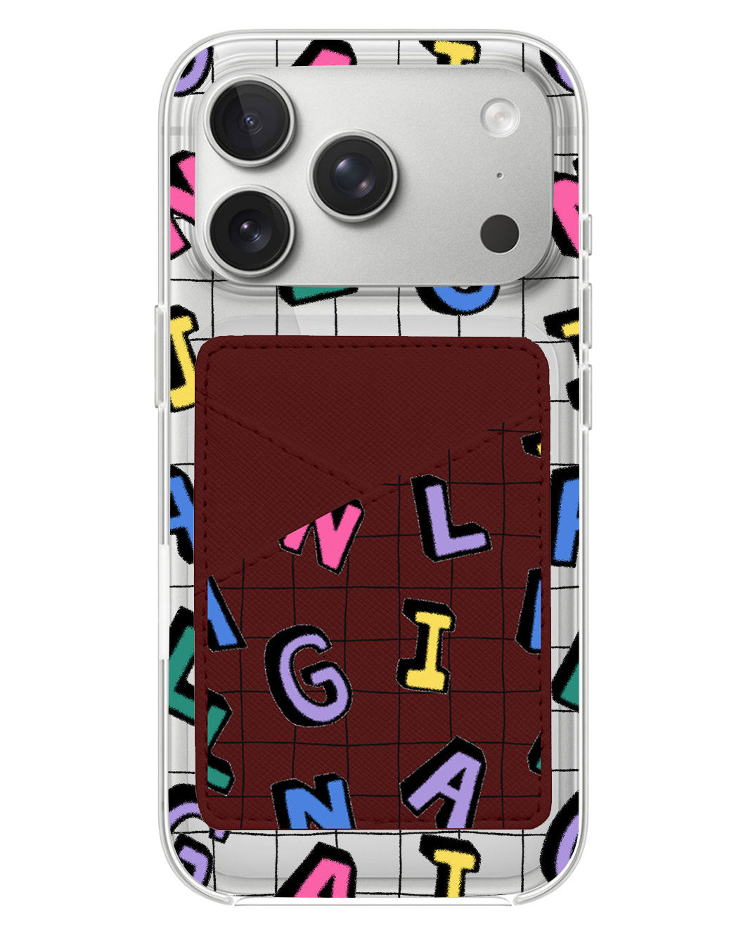 iPhone Phone Wallet Case - Playful Monogram 2.0