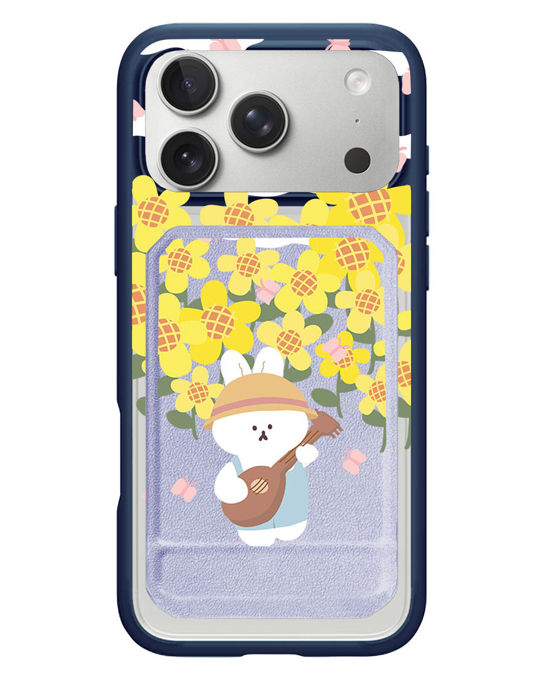 iPhone Magnetic Multifold Wallet - Bunny Ukulele