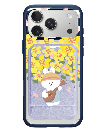 iPhone Magnetic Multifold Wallet - Bunny Ukulele