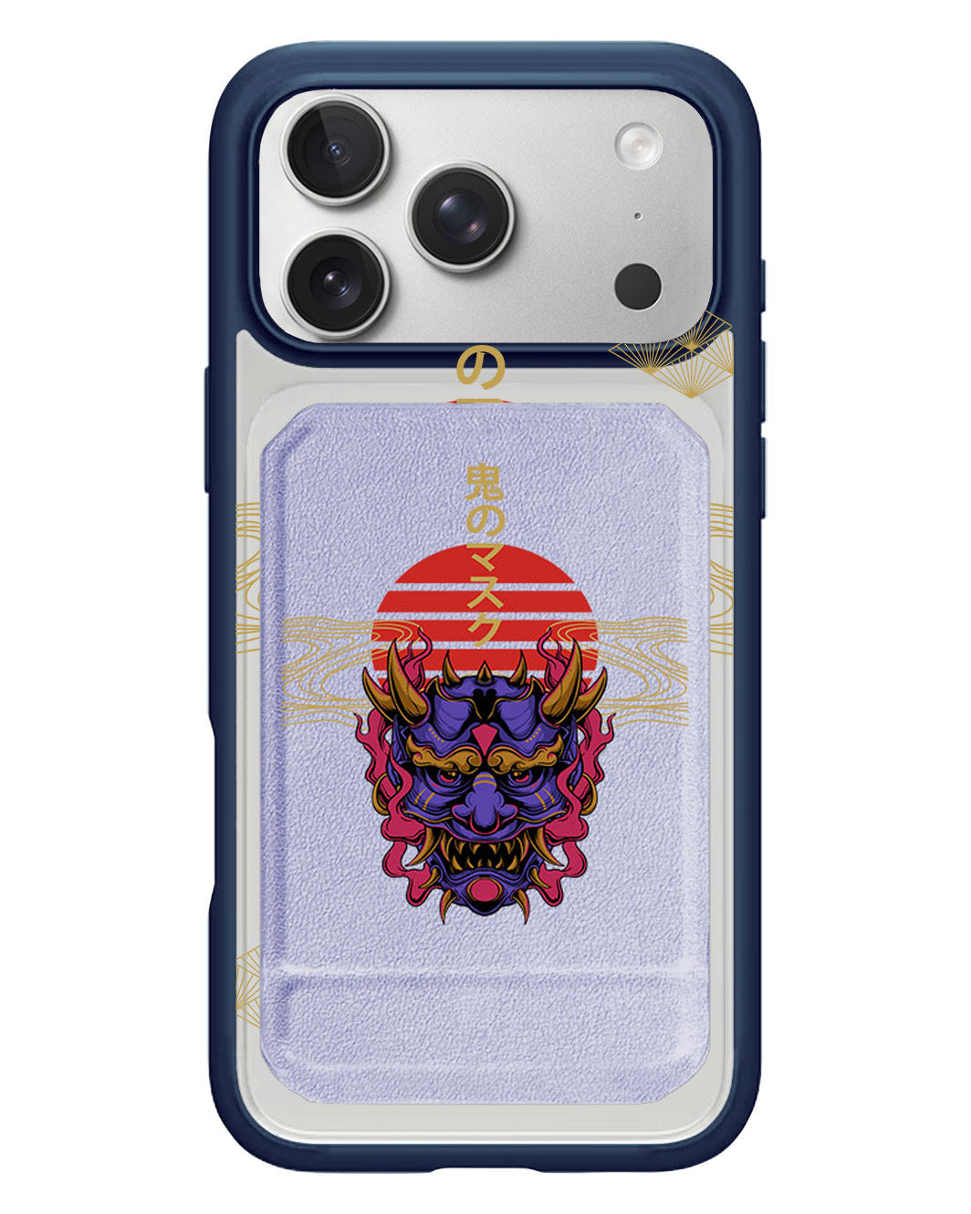 iPhone Magnetic Multifold Wallet - Oni Mask