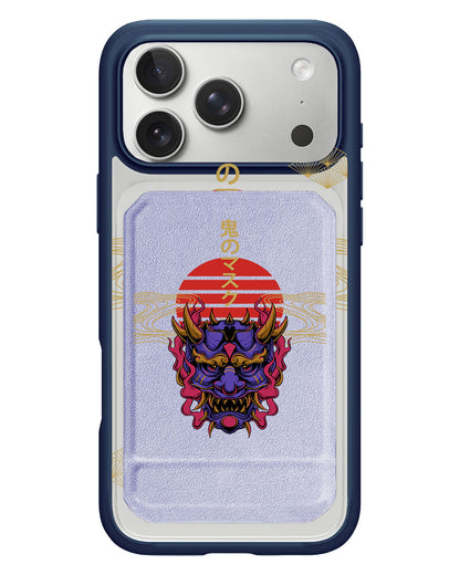 iPhone Magnetic Multifold Wallet - Oni Mask