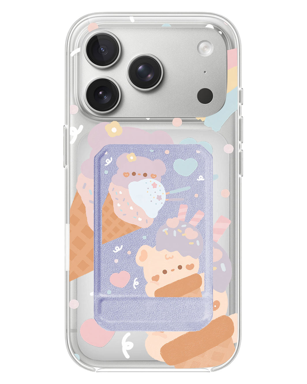 iPhone Magnetic Multifold Wallet - Ice Cream for Teddy
