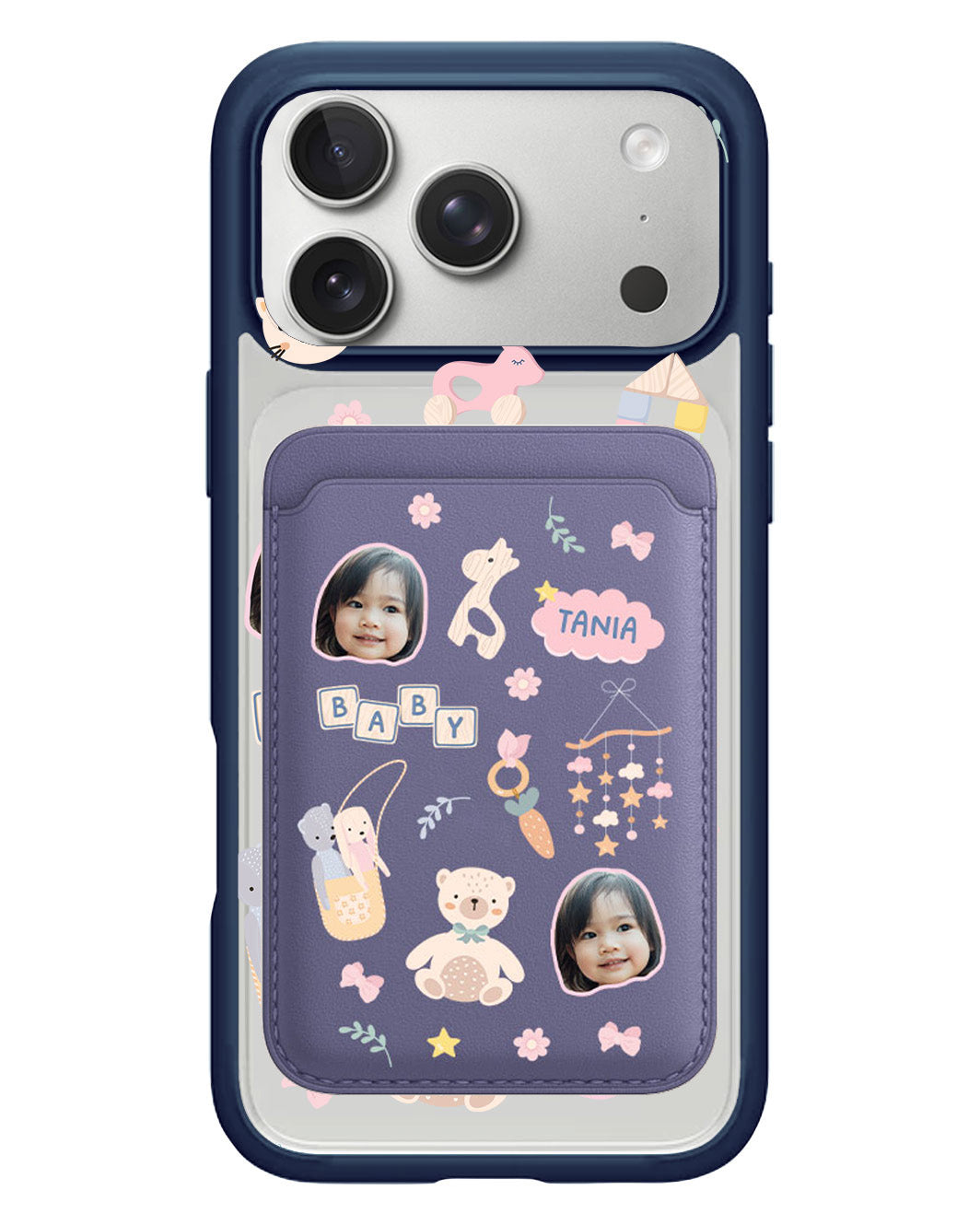 iPhone Magnetic Wallet Case - Face Grid Girl Toys