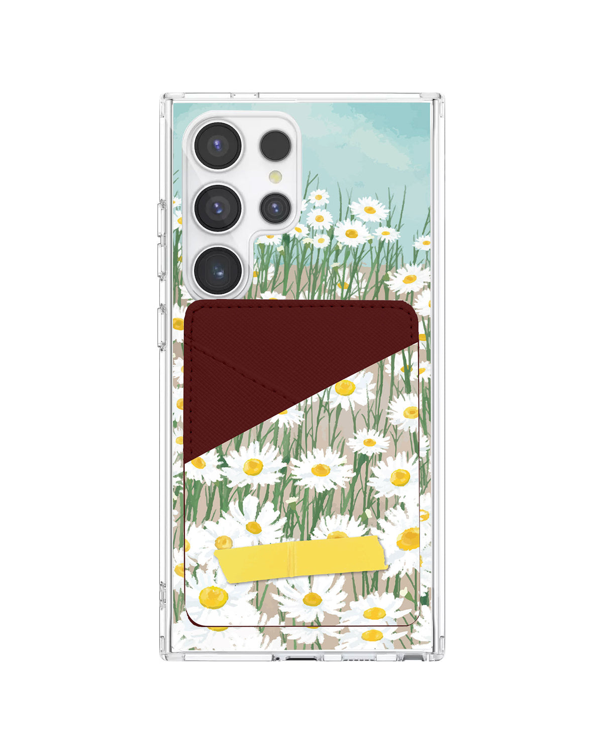 Android Phone Wallet Case - Oil Painting Daisy