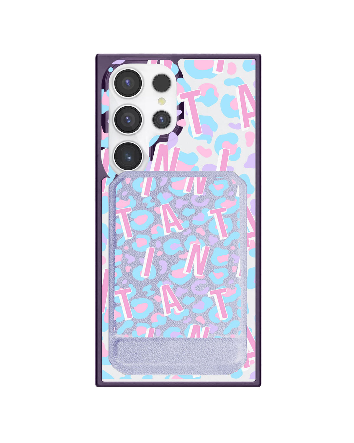 Android Magnetic Multifold Wallet - Leopard Monogram 6.0