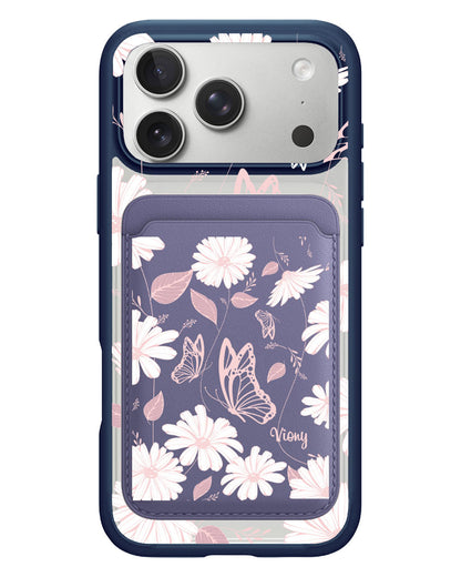 iPhone Magnetic Wallet Case - Butterfly & Daisy