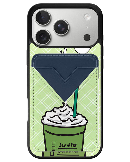 iPhone Avant Wallet Case - Frappe Matcha