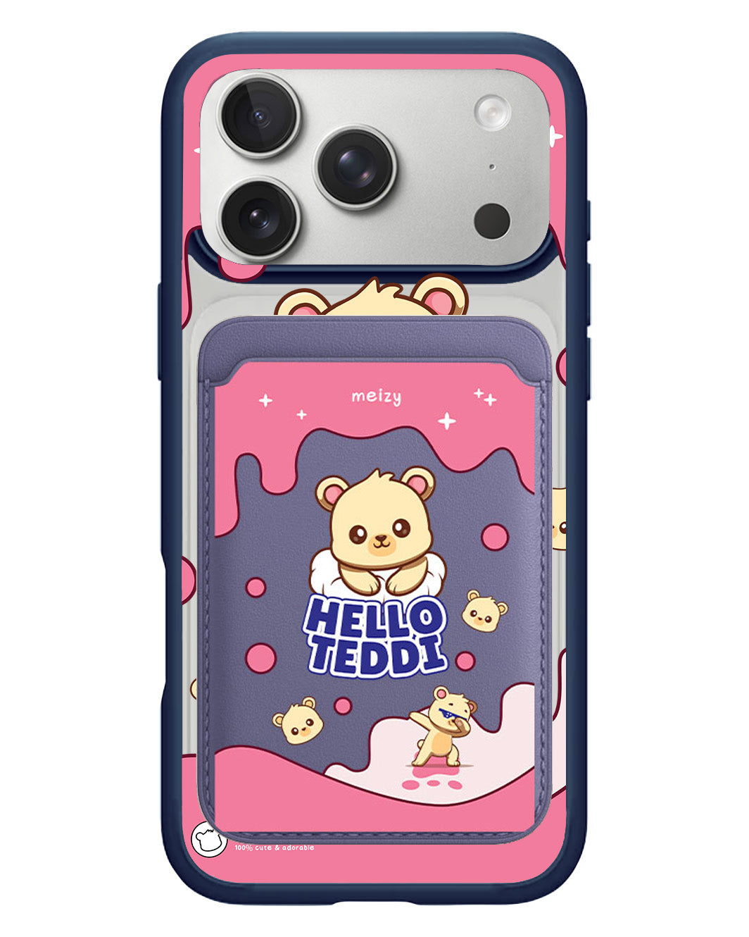iPhone Magnetic Wallet Case - Hello Teddy 2.0