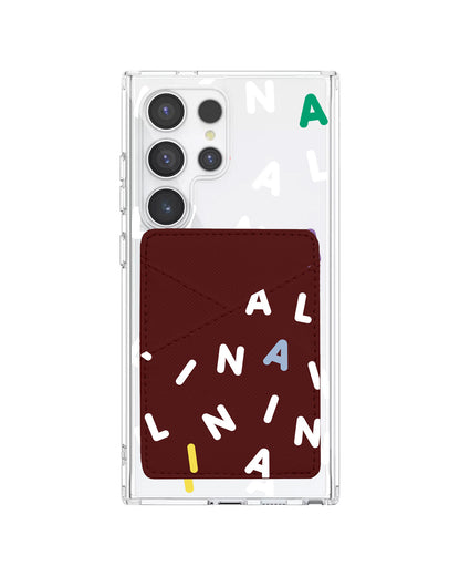 Android Phone Wallet Case - Monogram 2.0 Putih
