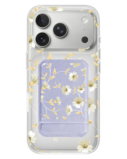 iPhone Magnetic Multifold Wallet - White Magnolia