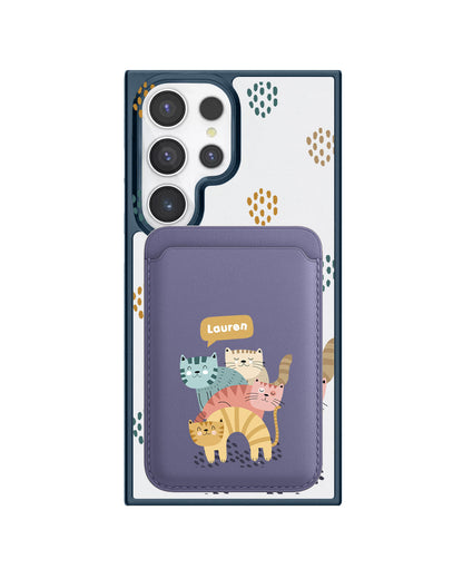 Android Magnetic Wallet Case - Rainbow Meow 2