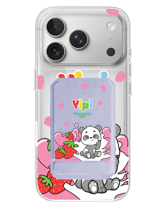 iPhone Magnetic Multifold Wallet - Yipi Strawberry Kiss
