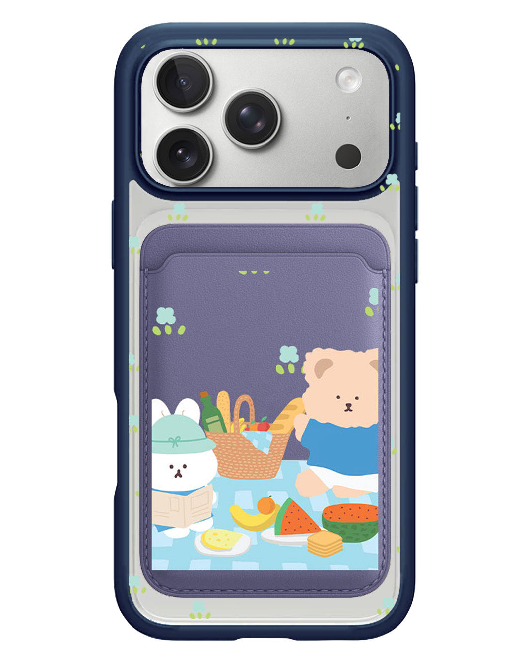 iPhone Magnetic Wallet Case - Picnic Blue