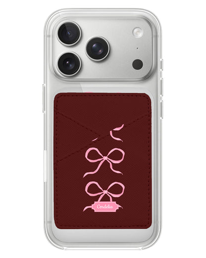 iPhone Phone Wallet Case - Coquette Triple Bow