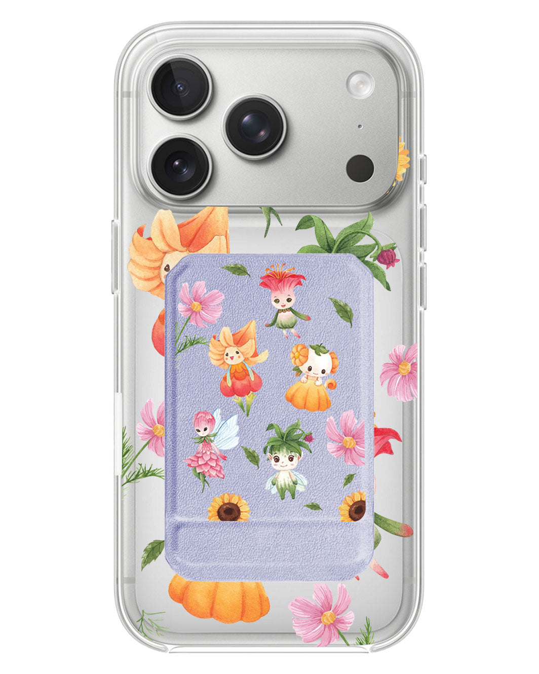 iPhone Magnetic Multifold Wallet - Magical Garden