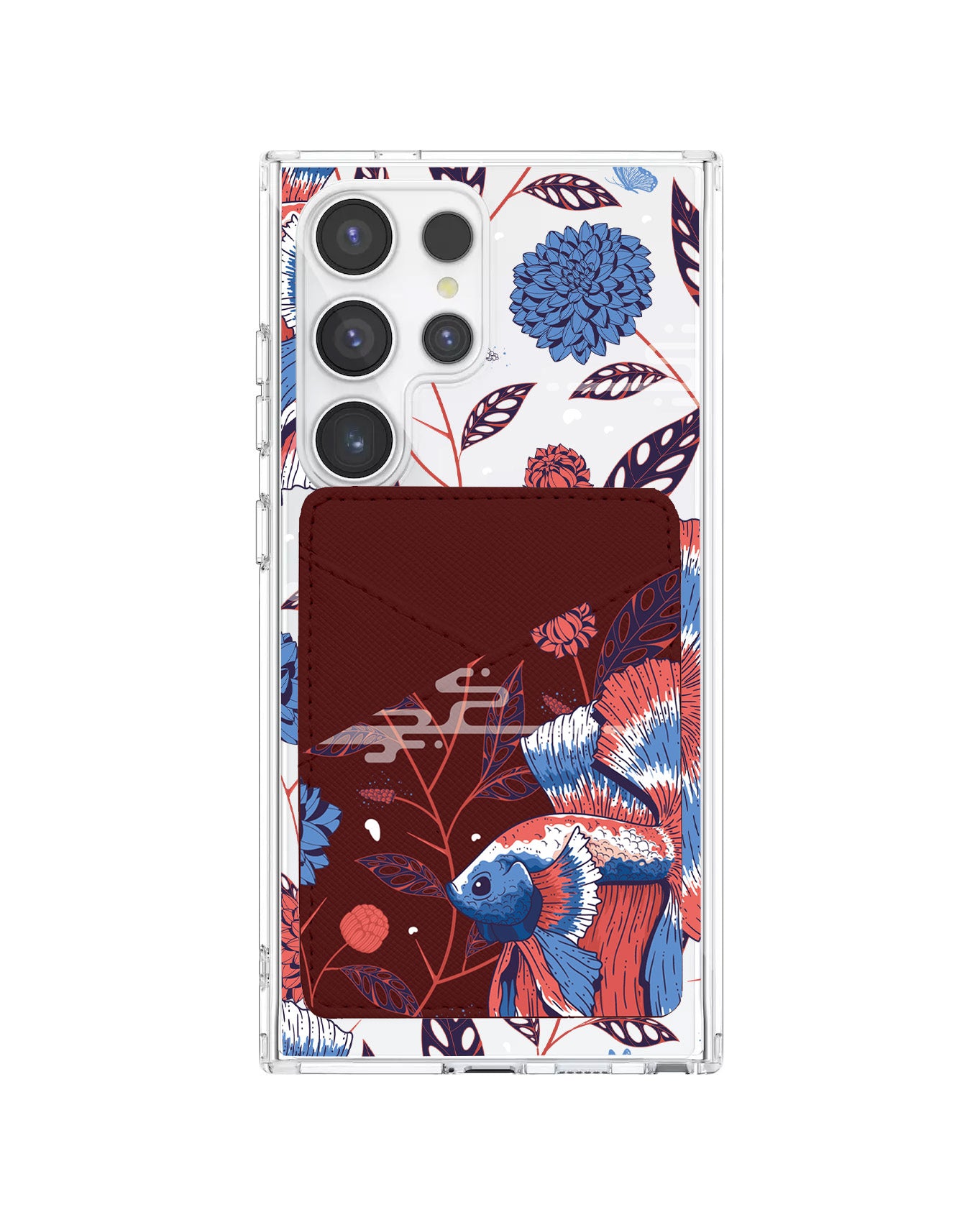 Android Phone Wallet Case - Fish & Floral 2.0