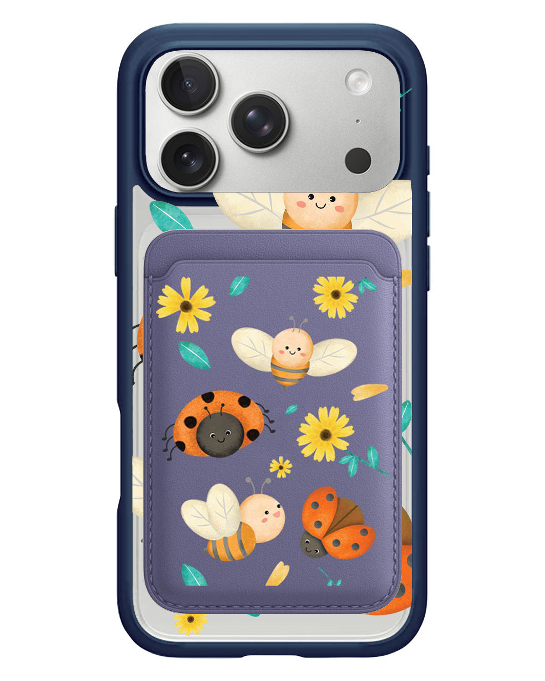 iPhone Magnetic Wallet Case - Lady Bug & Bee