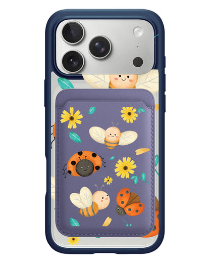 iPhone Magnetic Wallet Case - Lady Bug & Bee