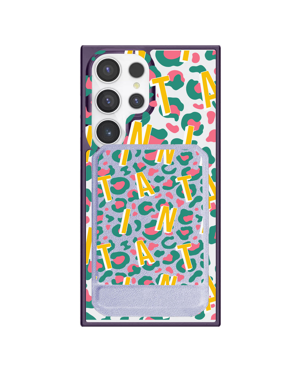 Android Magnetic Multifold Wallet - Leopard Monogram 4.0