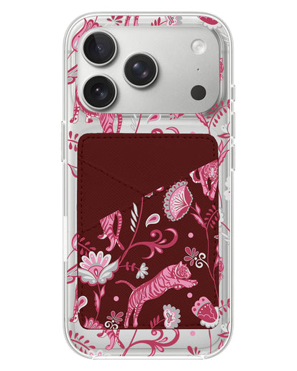 iPhone Phone Wallet Case - Tiger & Floral 7.0