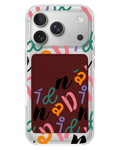 iPhone Phone Wallet Case - Playful Monogram 3.0