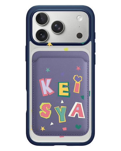 iPhone Magnetic Wallet Case - Adorable Monogram 4.0
