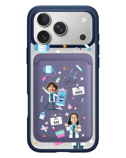 iPhone Magnetic Wallet Case - Face Grid Dream Doctor