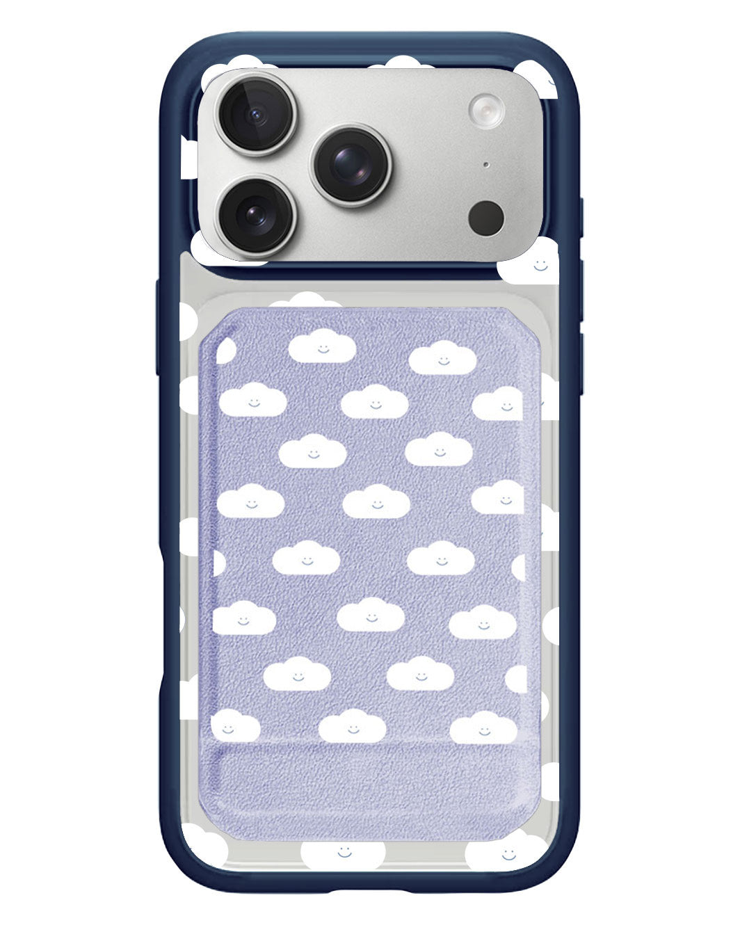 iPhone Magnetic Multifold Wallet - White Cloud