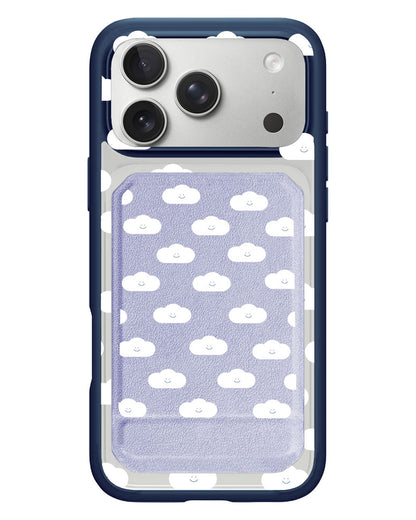 iPhone Magnetic Multifold Wallet - White Cloud