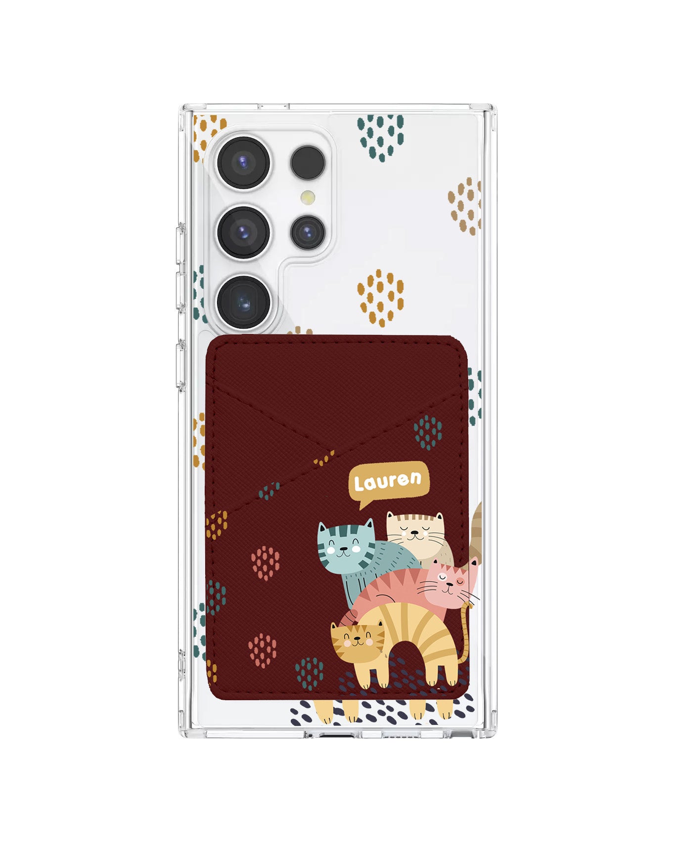 Android Phone Wallet Case - Rainbow Meow 2