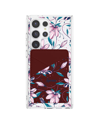 Android Phone Wallet Case - Pink Tulip
