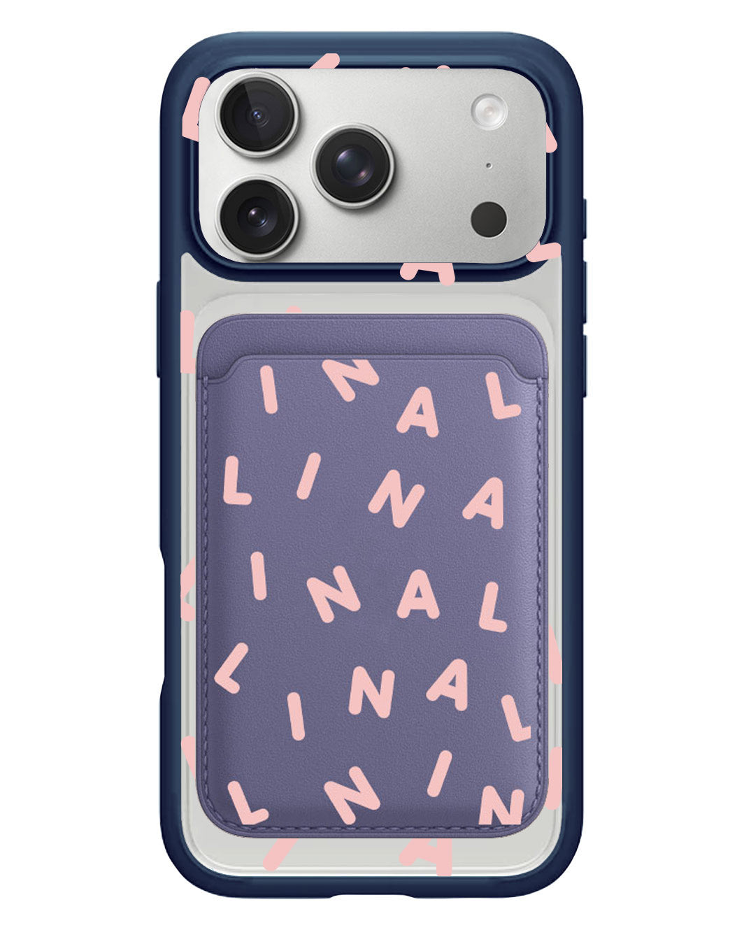 iPhone Magnetic Wallet Case - Monogram 2.0 Pink