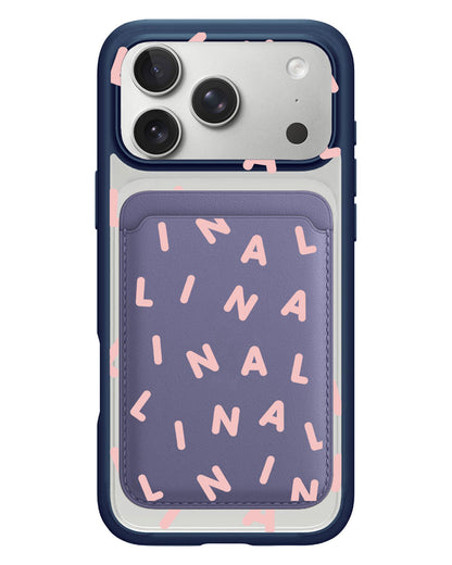 iPhone Magnetic Wallet Case - Monogram 2.0 Pink