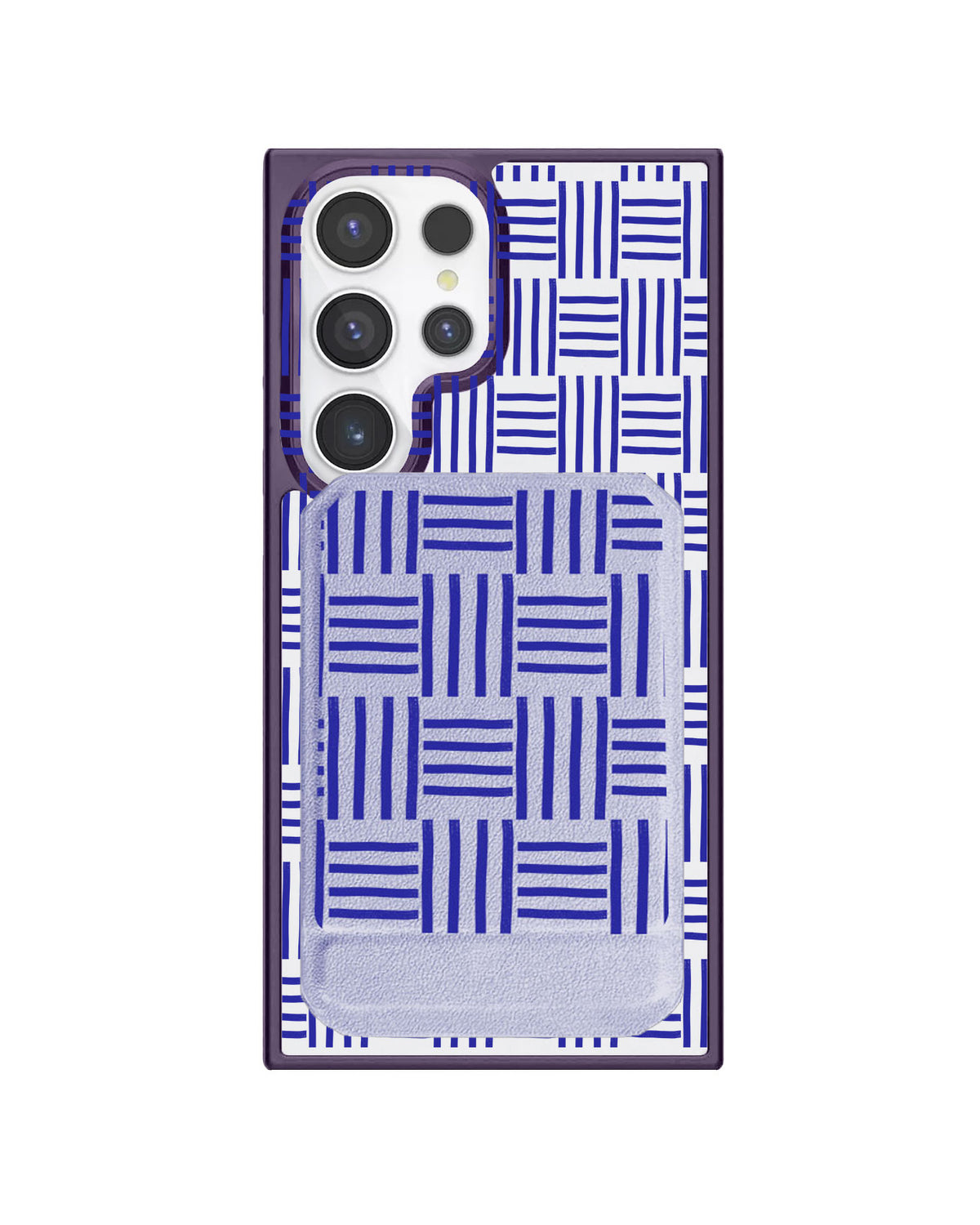 Android Magnetic Multifold Wallet - Naval Checkered