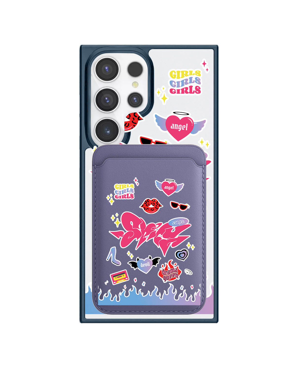 Android Magnetic Wallet Case - Aespa Spicy