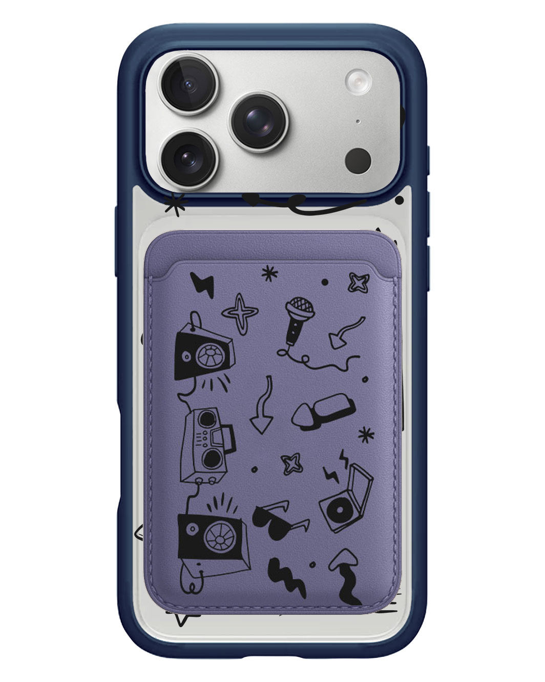 iPhone Magnetic Wallet Case - Social Black