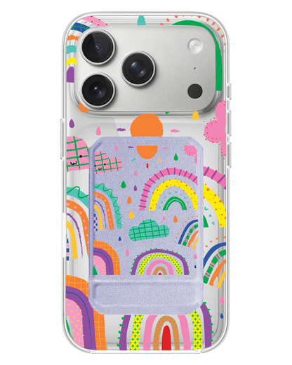 iPhone Magnetic Multifold Wallet - Rainbow