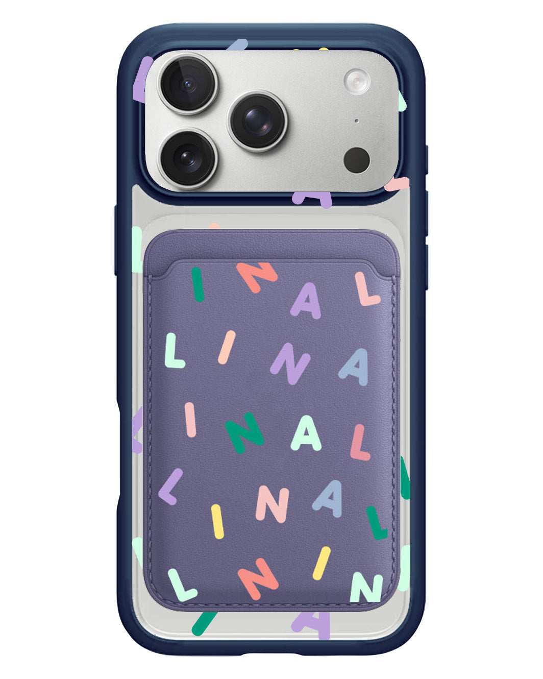 iPhone Magnetic Wallet Case - Monogram 2.0 Rainbow
