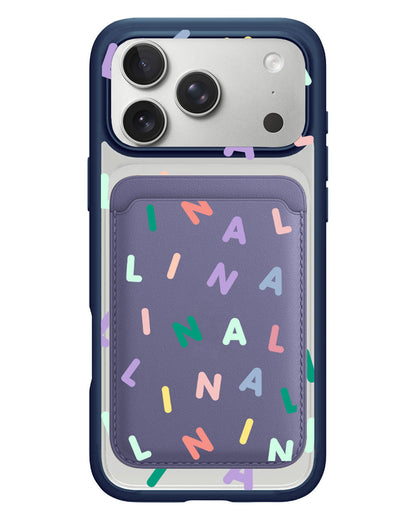 iPhone Magnetic Wallet Case - Monogram 2.0 Rainbow