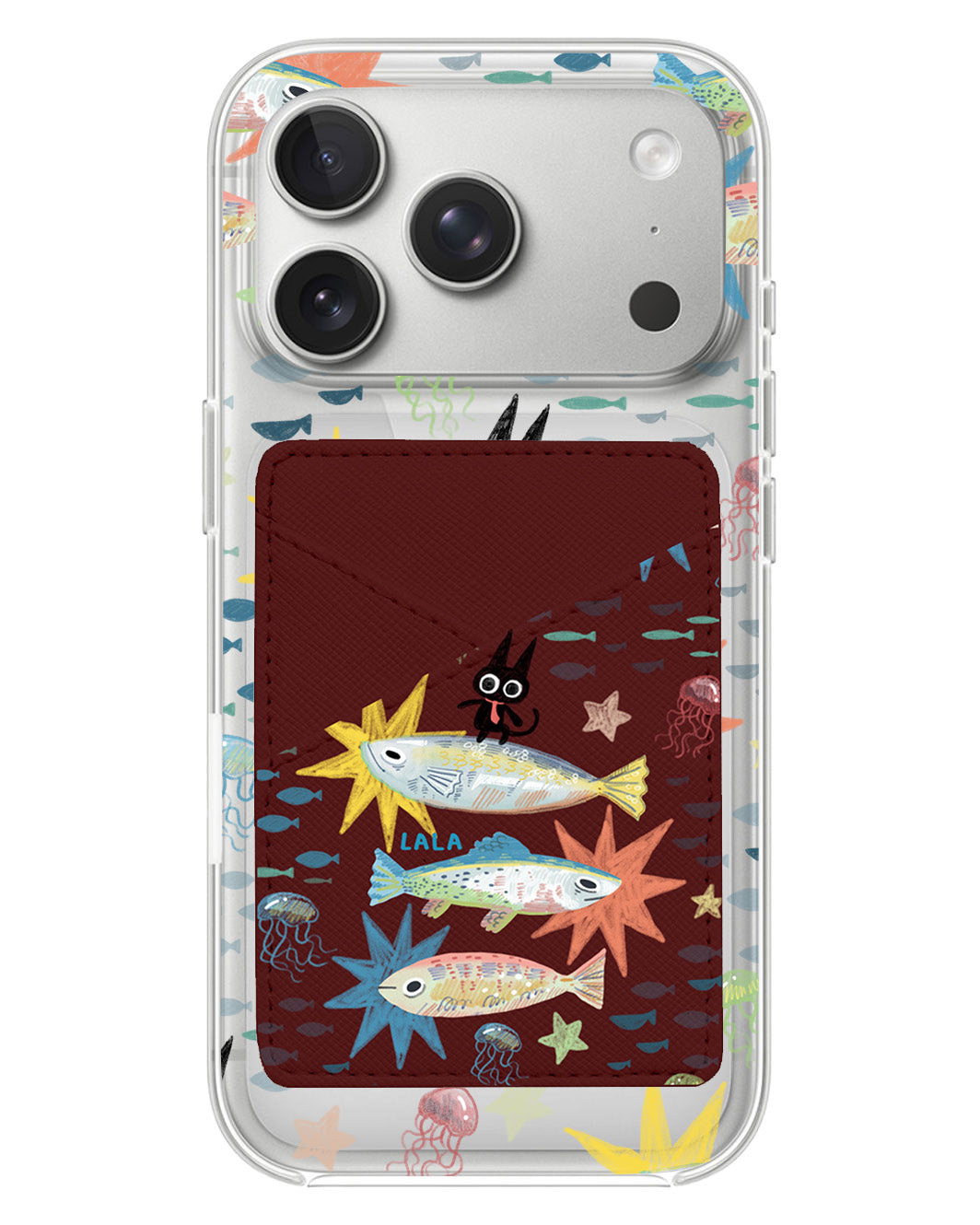 iPhone Phone Wallet Case - The Fish Surfer