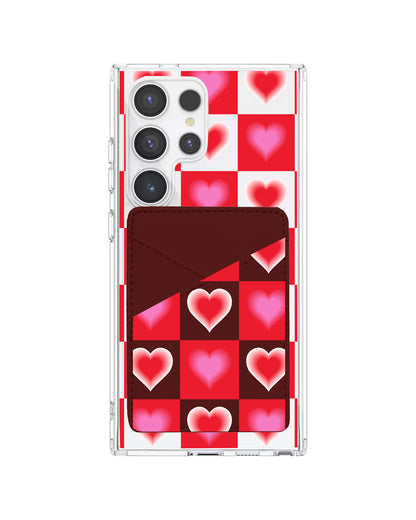 Android Phone Wallet Case - Love Checkered