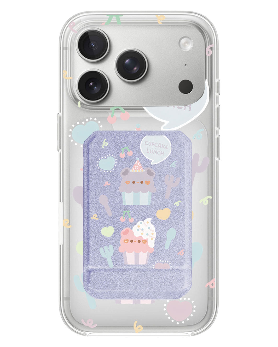 iPhone Magnetic Multifold Wallet - Cupcake