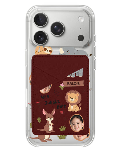 iPhone Phone Wallet Case - Face Grid Safari 3.0