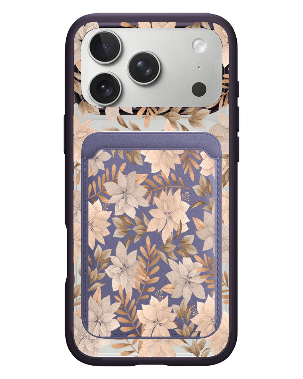 iPhone Magnetic Wallet Case - Rustic Lily