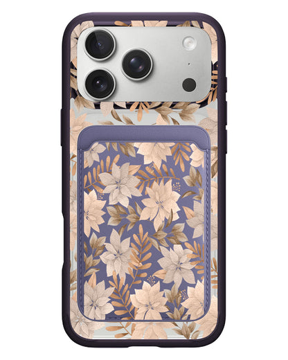 iPhone Magnetic Wallet Case - Rustic Lily